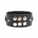 Черный кожаный ошейник с короткими шипами - БДСМ Арсенал - купить с доставкой в Брянске