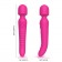 Ярко-розовый двусторонний wand-вибромассажер с рифленой ручкой - 22,5 см. - Silicone Toys купить в Брянске с доставкой в Orgasmix.ru Ярко-розовый двусторонний wand-вибромассажер с рифленой ручкой - 22,5 см. - Silicone Toys