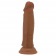 Коричневый фаллоимитатор с подвижной кожей Quentin - 18,4 см. - Baile купить с доставкой в интернет-магазине Orgasmix в Брянске Коричневый фаллоимитатор с подвижной кожей Quentin - 18,4 см. - Baile
