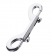 Серебристый двухсторонний карабин TOYFA Metal - ToyFa - купить с доставкой в Брянске Серебристый двухсторонний карабин TOYFA Metal - ToyFa - купить с доставкой в Брянске